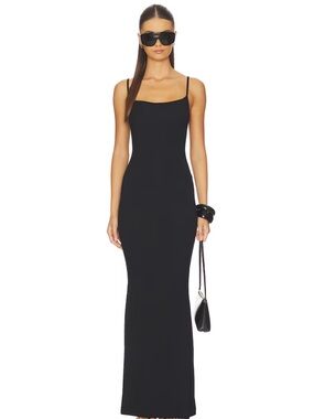 open lace back dress BRODERIE PLUNGE DRESS BLACK  Nu Onda